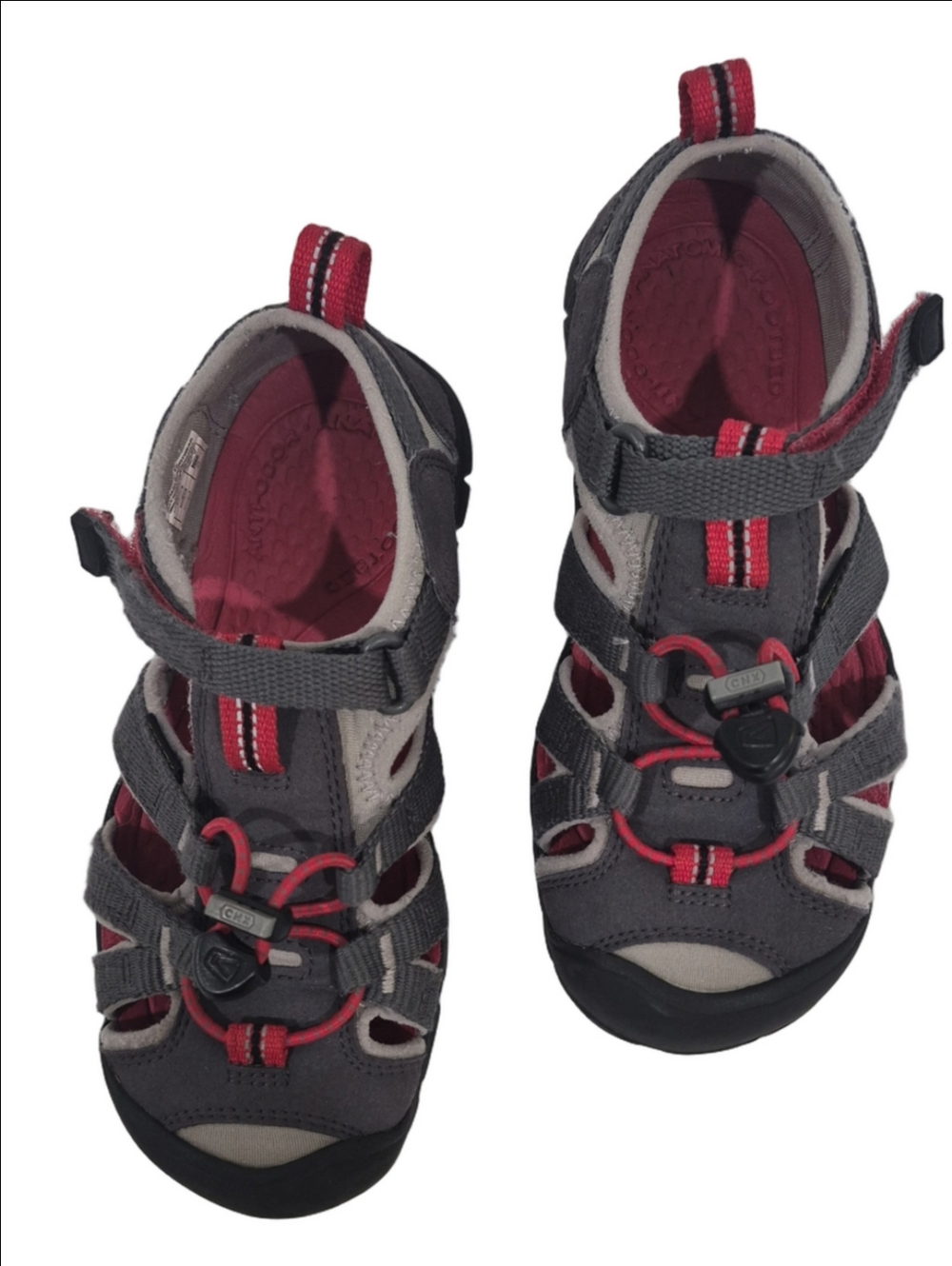 Keen Kids Grey and Red Closed-Toe Outdoor Sport Sandals